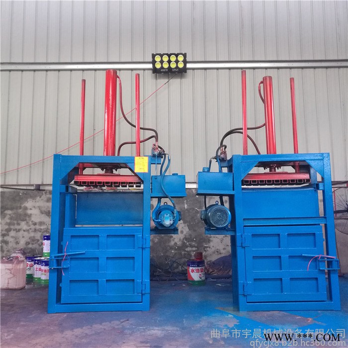 福建矿泉水压块机  宇晨30吨废油漆桶压扁机价格图2