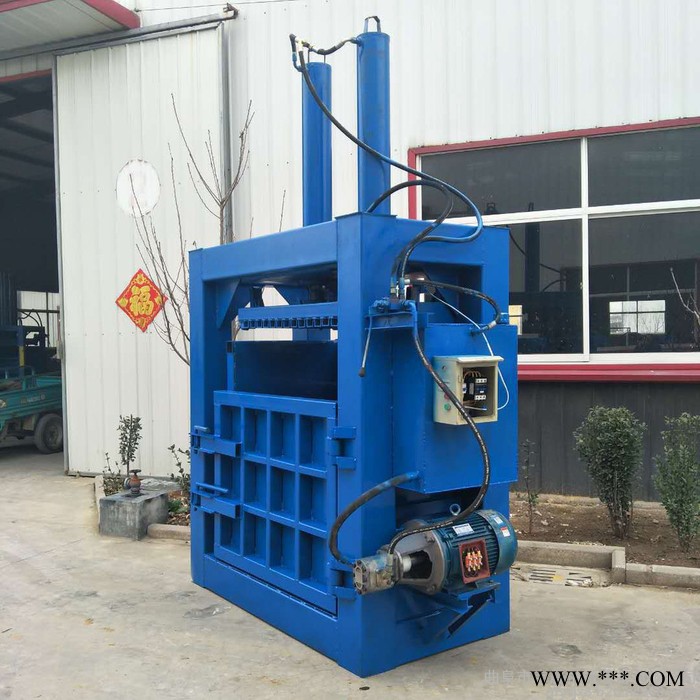 无纺布服装边角料液压打包机 废油桶压扁机图2