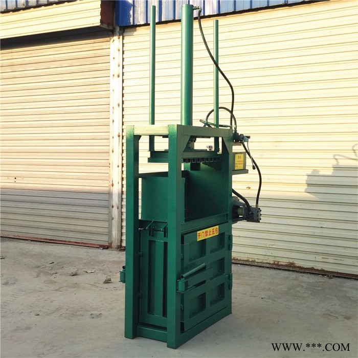 废油桶易拉罐压扁机  双缸薄膜液压打包机  纸箱垃圾废纸打块机图7