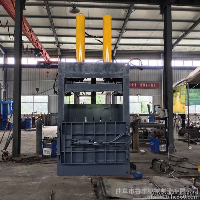 立式60吨废油桶挤压机 服装布匹压缩机 编织袋压包机 鲁丰新款图4
