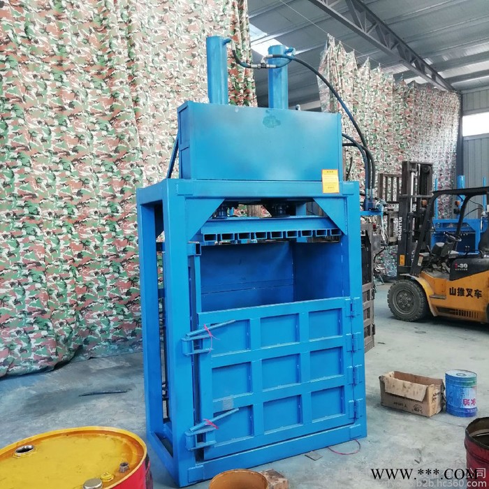 废油桶压扁机 废纸打包机 羊绒皮革下脚料打包机图6