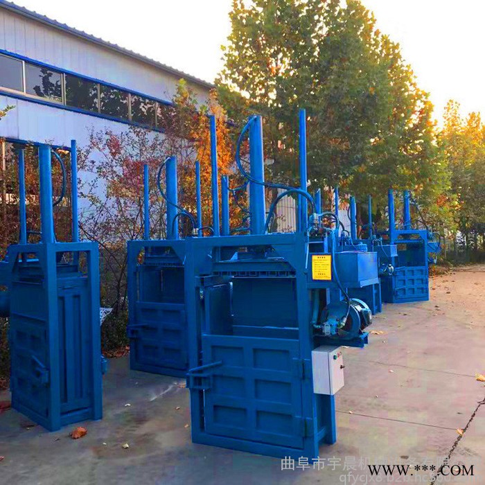 废纸边角料塑料瓶打包压块机 宇晨废油桶易拉罐压扁机图8