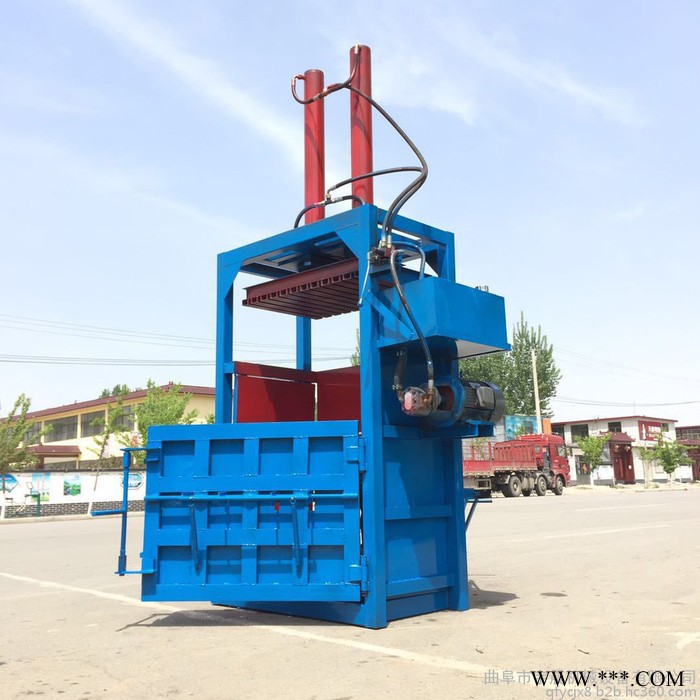 定做废油桶压扁机 立式塑料瓶液压打包机编织袋压包机图4