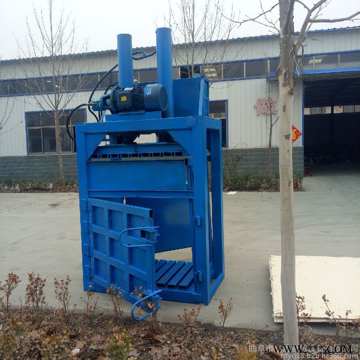 废油漆桶压扁机液压易拉罐打包机 编织袋吨包立式挤块机图3