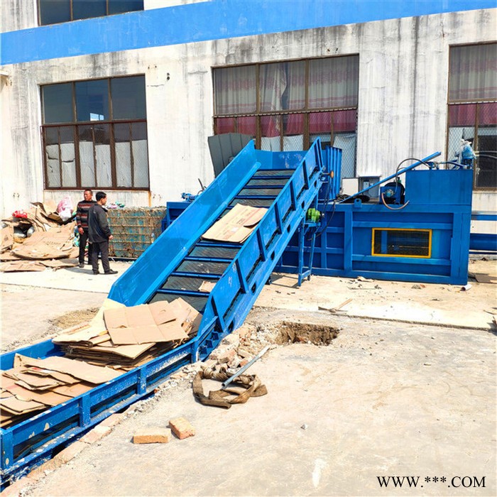 大型卧式 可乐瓶塑料瓶挤压压扁机 废油纸废纸液压打包机捆扎机图8