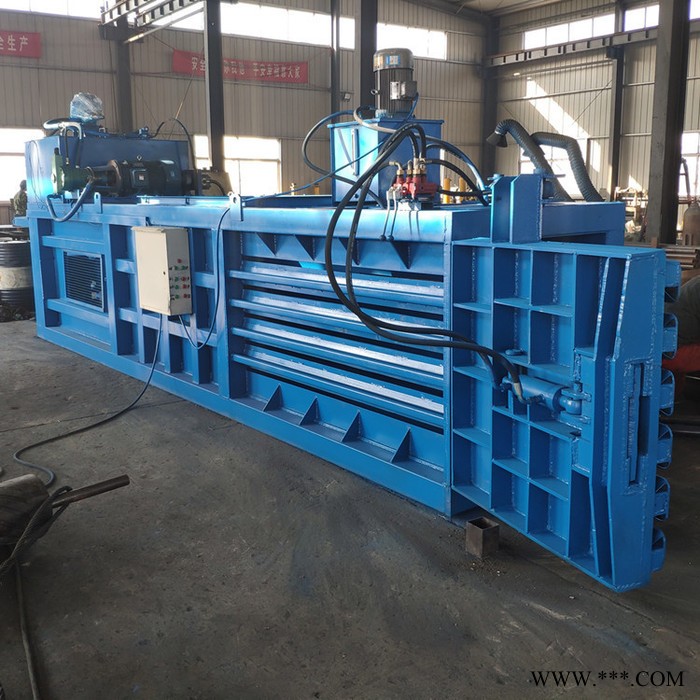 大型卧式 可乐瓶塑料瓶挤压压扁机 废油纸废纸液压打包机捆扎机图4