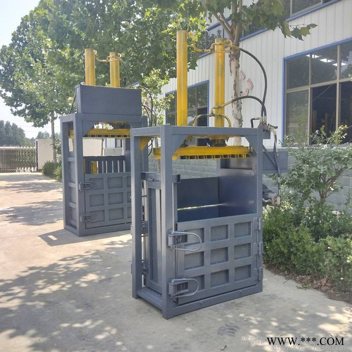 废油漆桶压扁机厂家 易拉罐压块机小型立式废纸半自动打包机图3