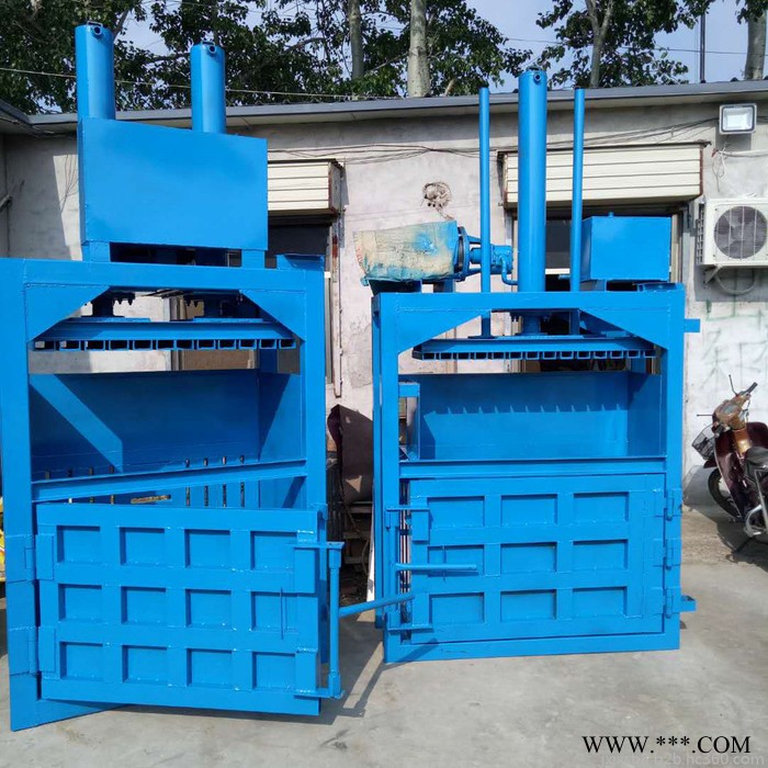 佳鑫牌立式打包机参数  废油桶打扁机价格  河北造纸厂专用打包机图4