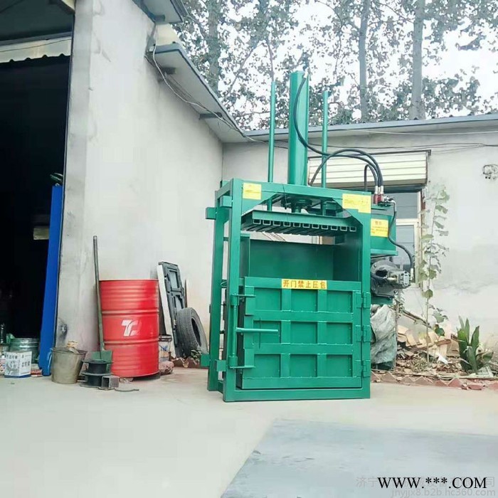 废油漆桶压扁机废塑料薄膜打包机纸壳边角料压缩机图2