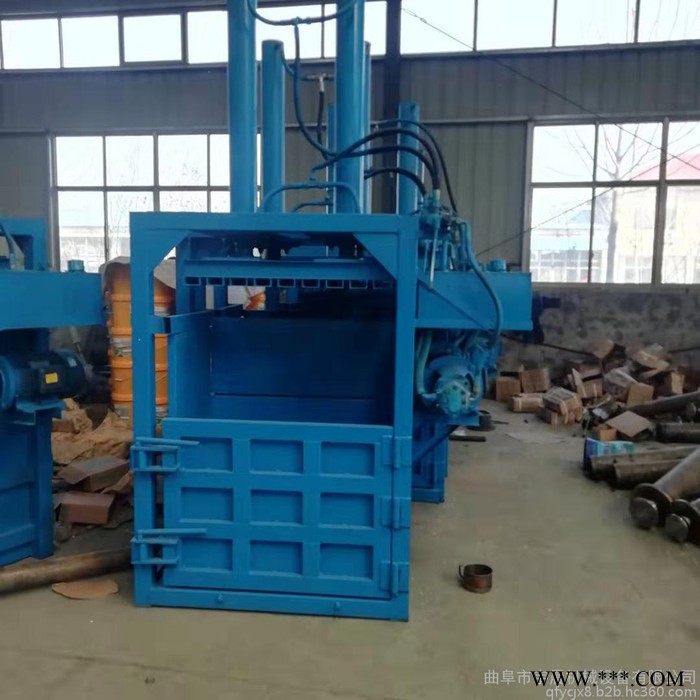 立式双杠液压打包机废油漆桶压扁机价格 宇晨半自动打包机价格图7