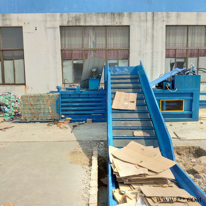 双鹰 效率高的卧式废油纸打包机 废纸箱子卧式打包机 压缩机图5