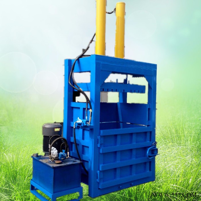 半自动雪碧易拉罐压块机 雪碧瓶子压包机厂家 襄城县立式工厂废油桶压扁机富兴图3