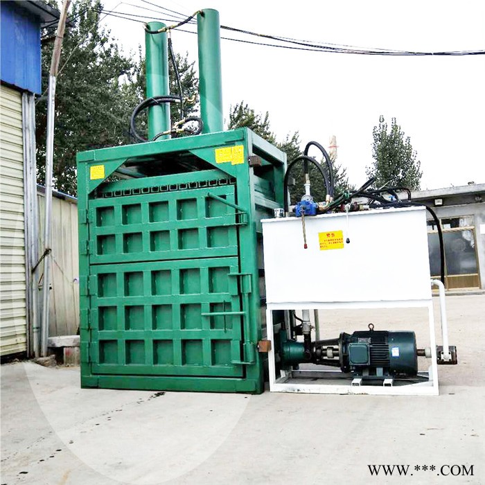 佳硕大型废油漆桶压扁机 半自动液压打包机 纸屑纸板压包机图4