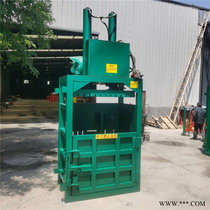 佳硕立式编织袋吨袋打包机 自动出包液压打包机 废油漆桶压扁机图3