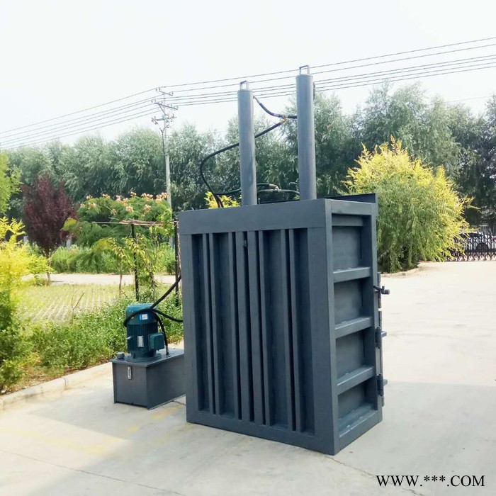 双鹰废纸打包机 废油漆桶压块机 垃圾分类打包机视频 立式打包机图2