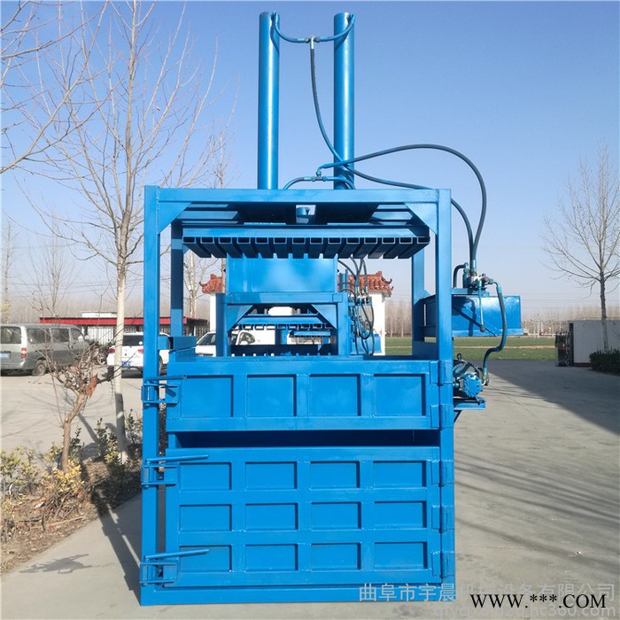 塑料桶易拉罐压扁机 废塑料液压打包机宇晨80吨易拉罐压块机 废油漆桶压扁机图8