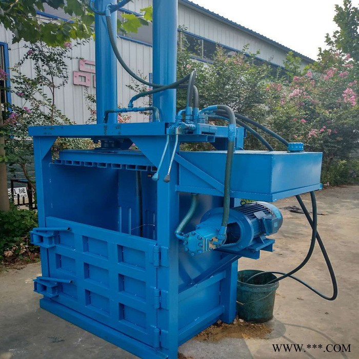 30吨双缸立式打包机 废油桶立式压扁机编织袋液压打包机油桶易拉罐压扁机图6