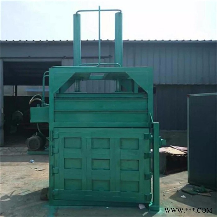 60吨电动液压尼龙袋子打包机价格 棉籽壳打包机厂家 富兴牌双缸废油桶压扁机图3